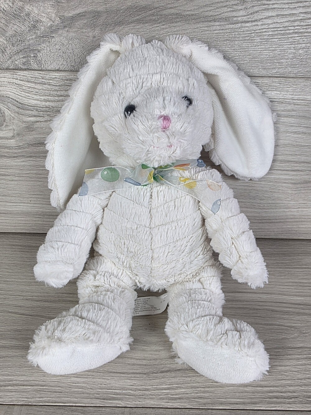 American Greetings Plush Bunny Rabbit Plush w Sheer Ribbon Bow SU25